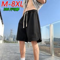 men's plus size thin ice silk shorts men's plus-sized plus-sized sweatpants men's outer wear sports casual beach pants generation hair