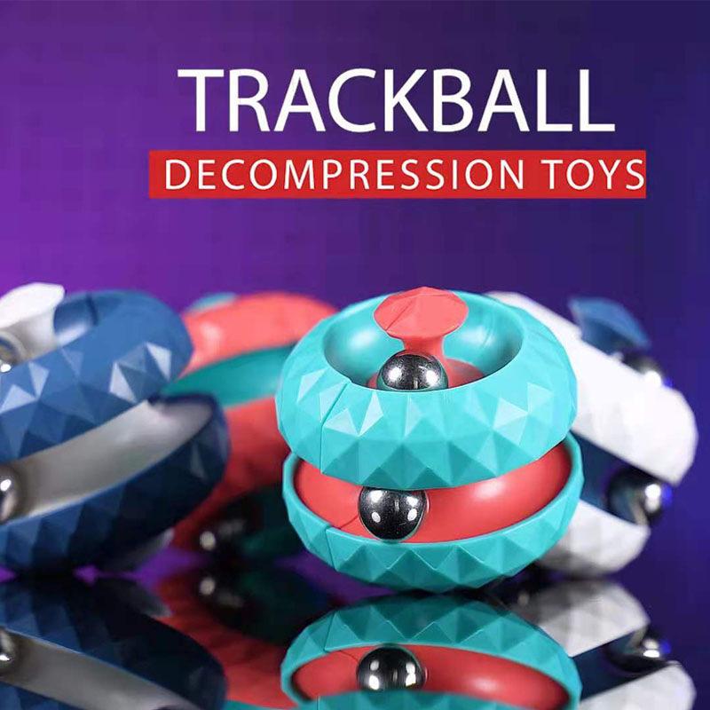 cross-border hot diamond pattern track gyro ball fingertip gyro cube decompression children education marbles toy