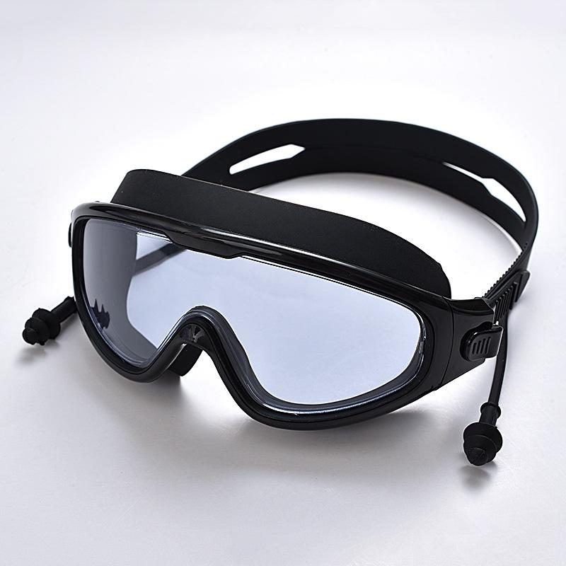 children's swimming goggles waterproof anti-fog hd swimming glasses glasses transparent goggles swimming equipment with earplug set suit wholesale