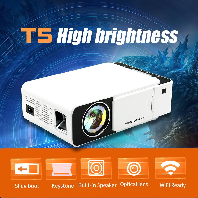 new cross-border t5s home hd mini portable overhead projector led android wifi smartphone projector