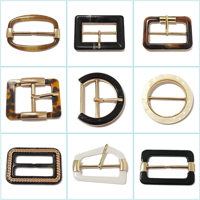 Resin Coat Belt Buckle Manufacturers Supply High-Grade Trench Coat Belt Metal Buckle Clothes Accessories Decorative Buckle Buttons