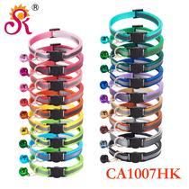 1.0 reflective black head safety buckle collar collar pet bell collar dog collar in stock factory