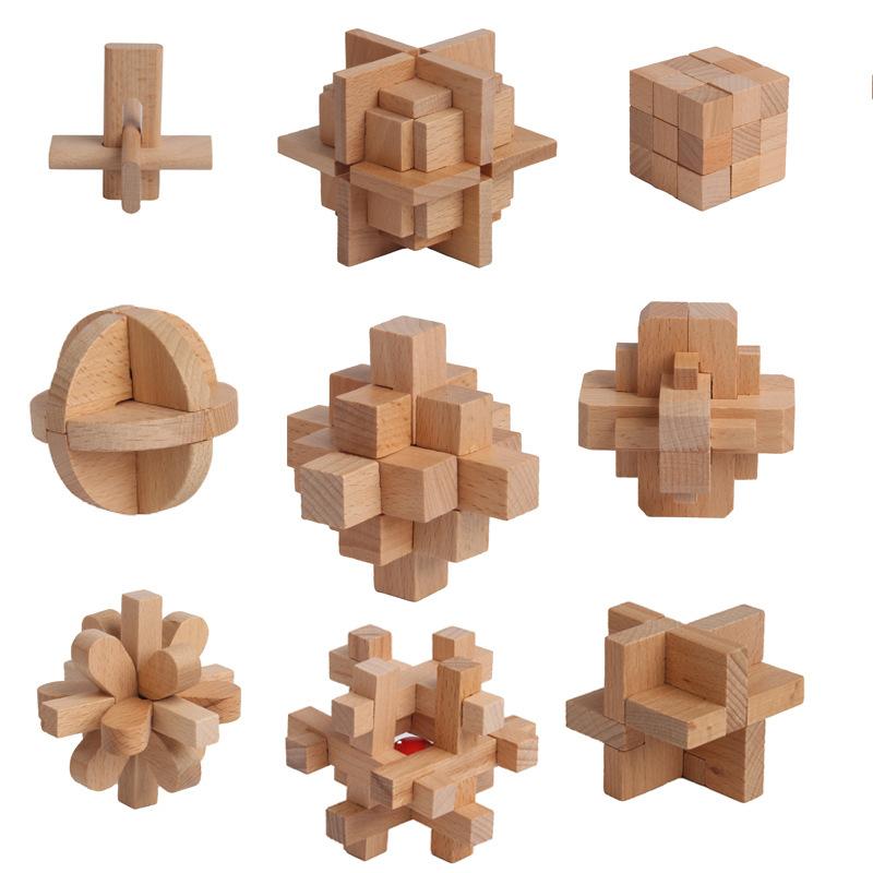 burr puzzle early childhood education classical mortise wooden toys unclasp unlock building blocks gift decompression burr puzzle