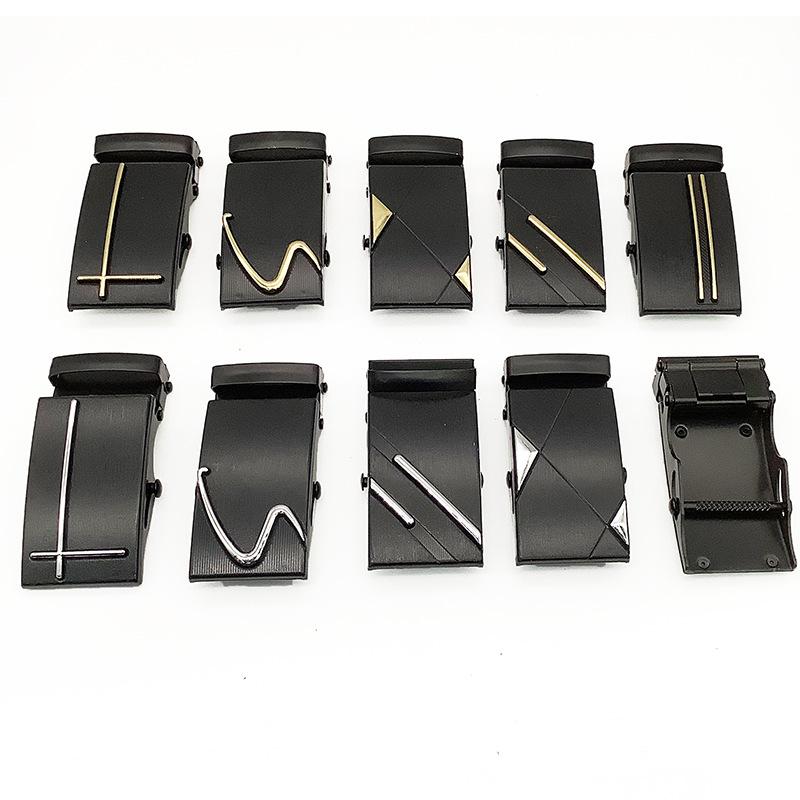 Toothless Belt Buckle Men's Flat Buckle Pants Belt Canvas Toothless Single Buckle Hole-Free Slot-Free Roller