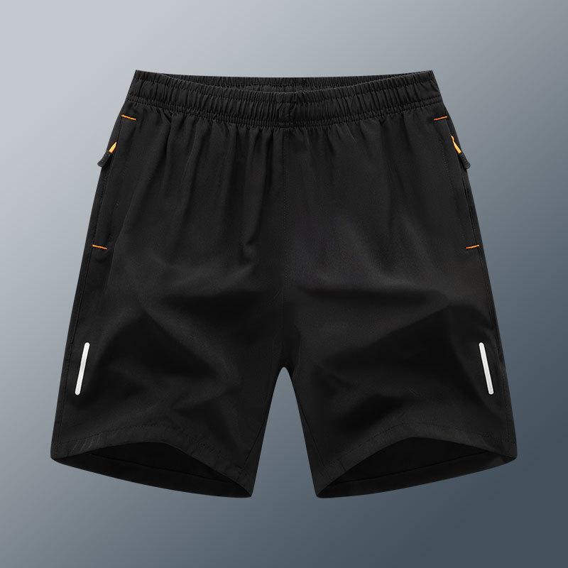 summer ice silk quick-drying fifth pants men's sports casual shorts men's loose breathable beach pants men's plus size shorts