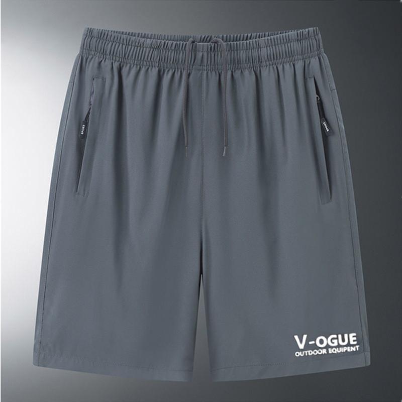 Summer Menswear Men's Athletic Shorts Men's Youth Ice Silk Casual Pants Men's Straight Loose Knee Length Pants Beach Pants