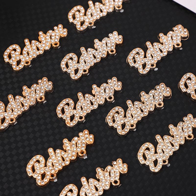 classic style letter bow tie resin patch diy headwear barrettes cell phone shell accessories accessories jewellery crystal