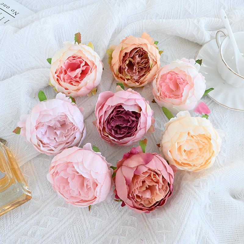 factory wholesale european simulation peony flower silk flower peony decoration garland flower wall wedding flower bouquet design diy