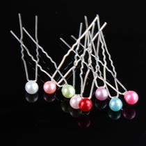 korean bride ornament single pearl u-shaped hairpin hairpin bride hair braiding accessories factory direct sales