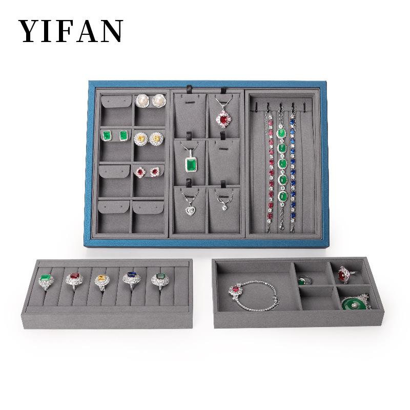 Jewelry Props Microfiber Set Random Combination Accessories Jewellery Jewelry Display Plate Window Jewelry Tray Display Stand