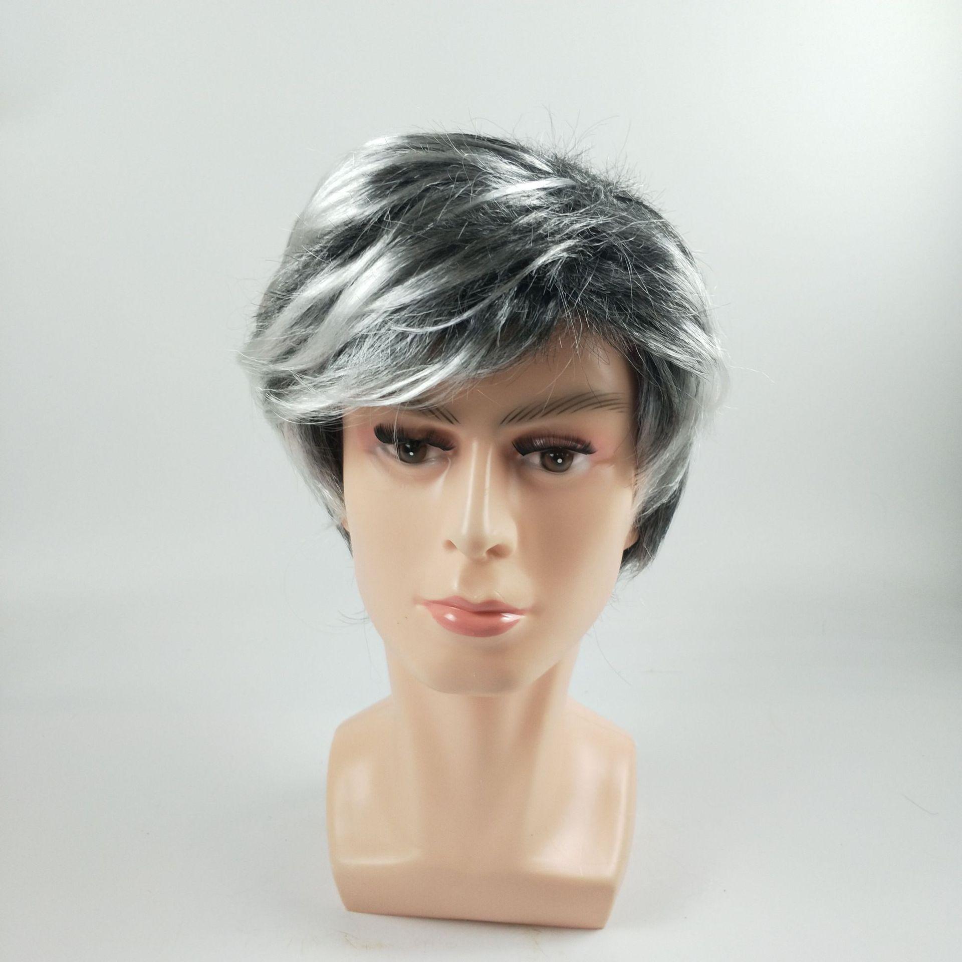 Festival Film and Television Grandpa Wig Stage Performance Dance Dress-up Grandpa Grandma Film and Television Wig Props