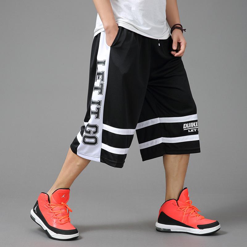 fat man basketball shorts super plus size men's pants cropped sports pants plus-sized plus-sized men's loose overweight man beach capris
