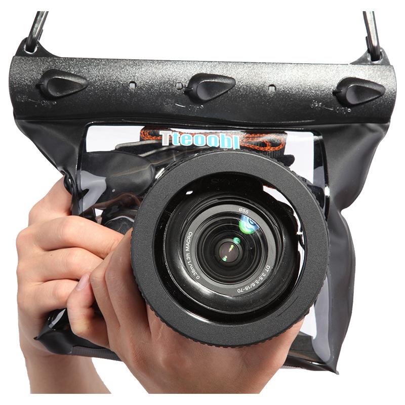 gq-518ml slr camera waterproof bag diving cover camera waterproof cover diving cover travel snorkeling in stock transparent