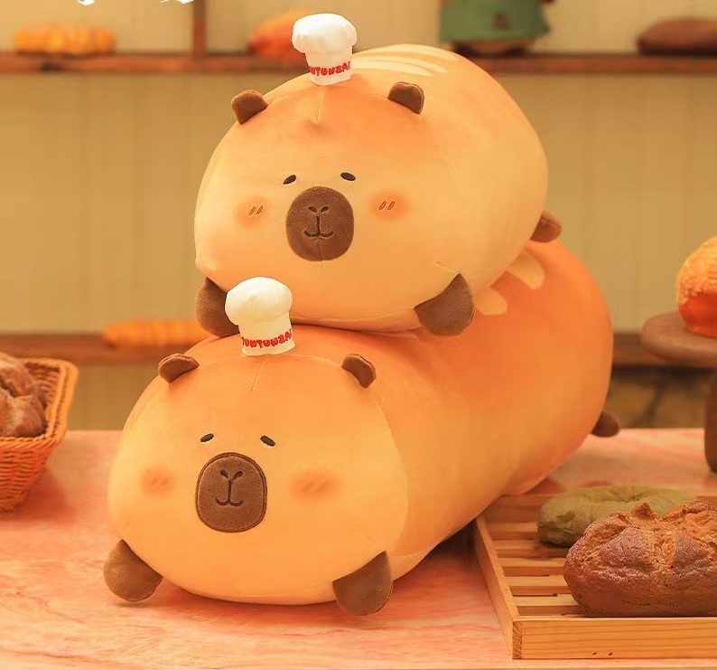 卡皮巴拉豚鼠毛绒玩具 娃娃公仔儿童毛绒抱枕哄睡神器卡皮巴拉毛绒玩具玩偶公仔毛绒玩具公仔细节图