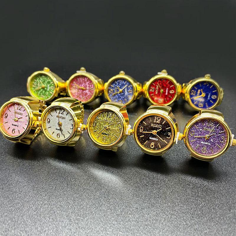 [ring watch] new men's and women's casual simple all-match ring watch alloy gold shell starry sky factory direct sales Specification drawing