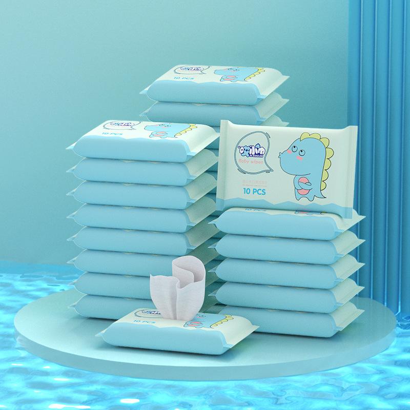 10-piece baby wet tissue infant wet wipes 10-drawer disposable wipes tissue night market mother and baby low price supply