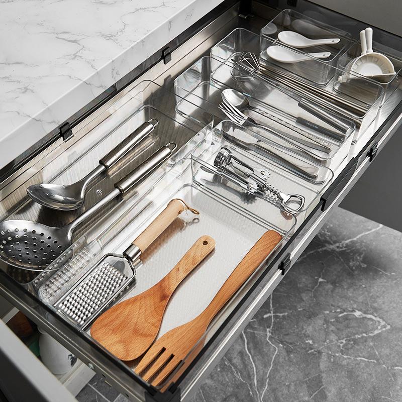 drawer storage box partition kitchen tableware storage bowl chopsticks storage drawer partition kitchen organizing spoon storage