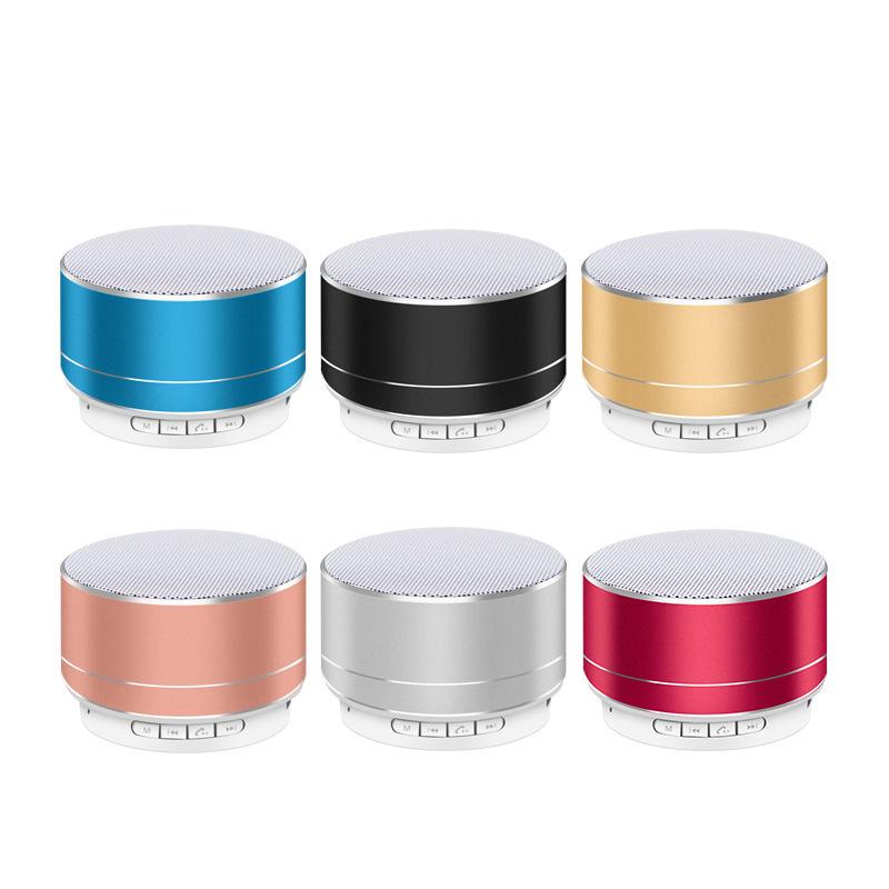 metal a10 bluetooth speaker wireless bass lock and load spray mobile phone mini speaker card-inserting gift logo manufacturer Item Picture