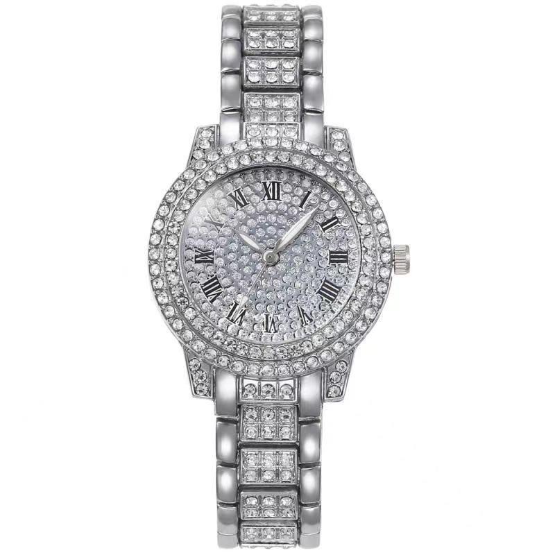 Alloy Bracelet Watch Ladies Diamond-Embedded Watch, Large Quantity and Price Can Be Discussed Application Scenario