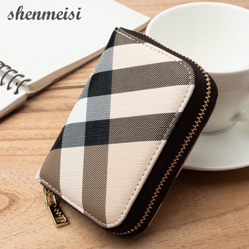 european and american fashion ladies card holder zipper small coin purse men and women organ card holder card case multiple card slots driving license holder