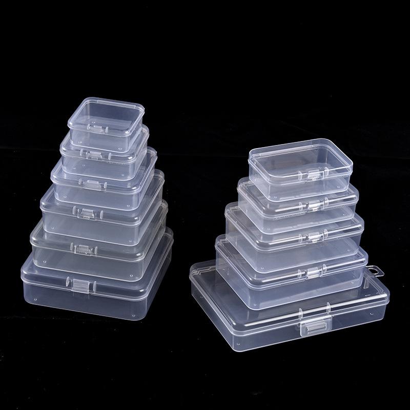Square Rectangur Full Empty Pp Pstic Box Electronic Element Box Earphone Earbuds Portable Transparent Storage Box