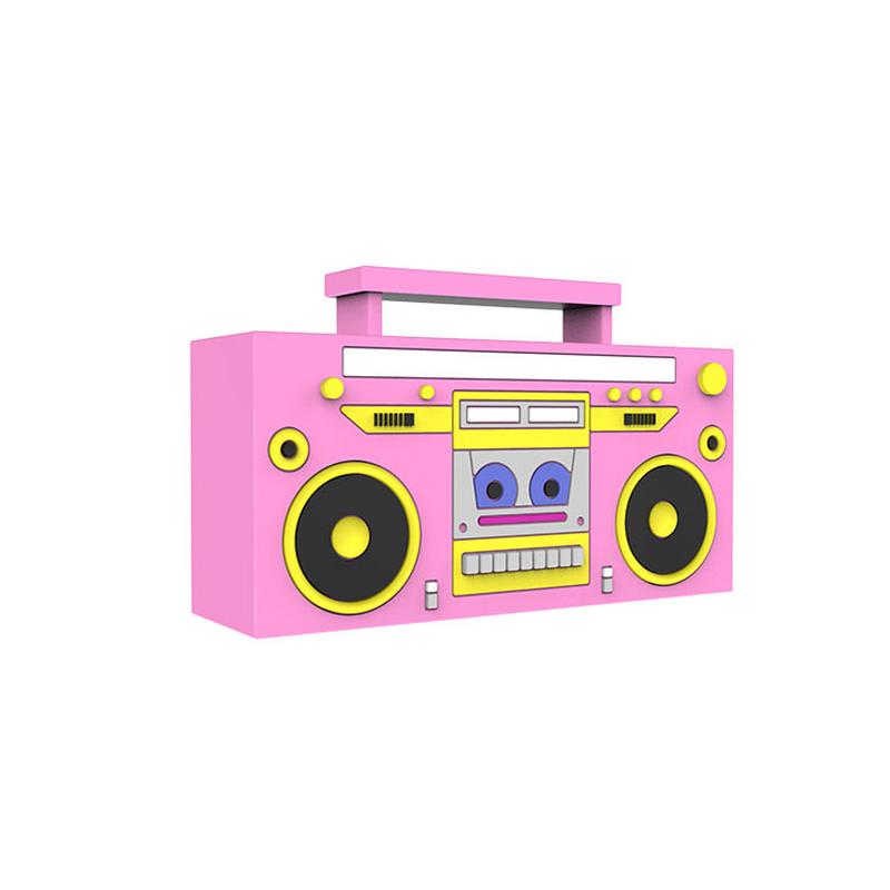 fashion trend electronic gift anime peripheral gift speaker customized pvc radio shape bluetooth speaker details Picture