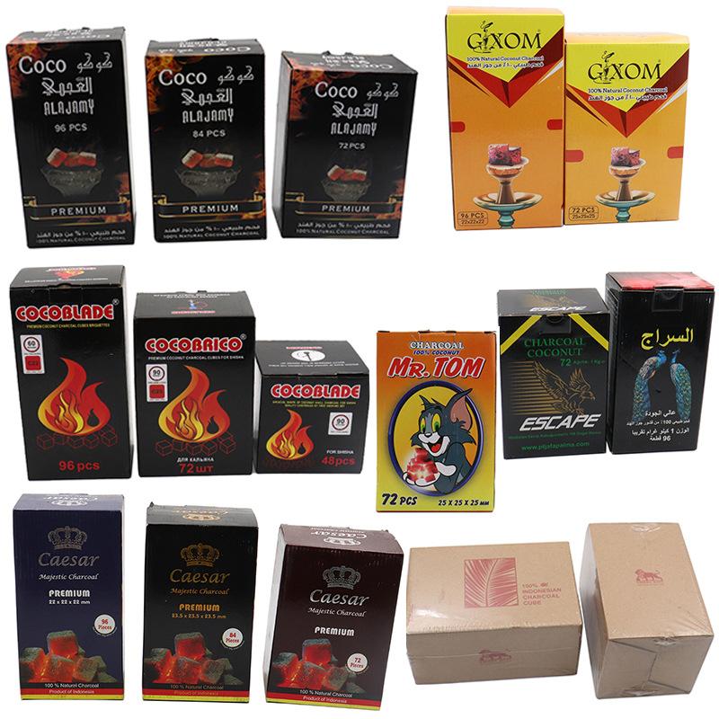 akimi peacock eagle lion coconut shell carbon arabic hookah square carbohydrate charcoal charcoal