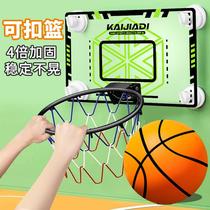 basketball basket wall-mounted children's small rim punch-free foldable lifting indoor silent basketball stand