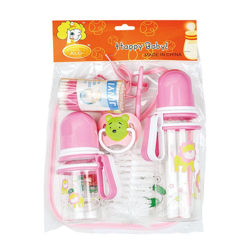 Aizhilang ALG Newborn Bottle Feeding Supplies Set Pacifier Saliva Towel Baby Bottle Brush Cotton Swabs Set