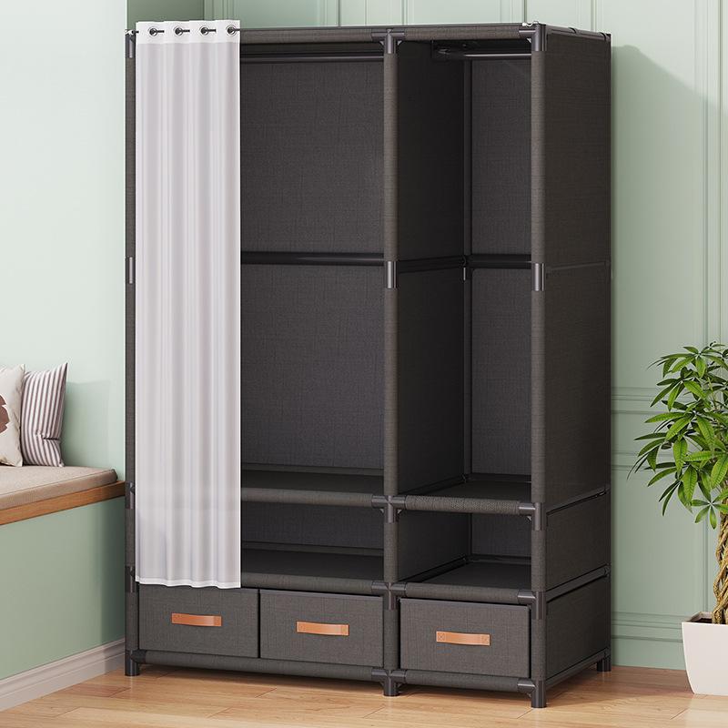 wardrobe home bedroom rental house simple cloth wardrobe strong durable dustproof storage storage wardrobe organizing rack