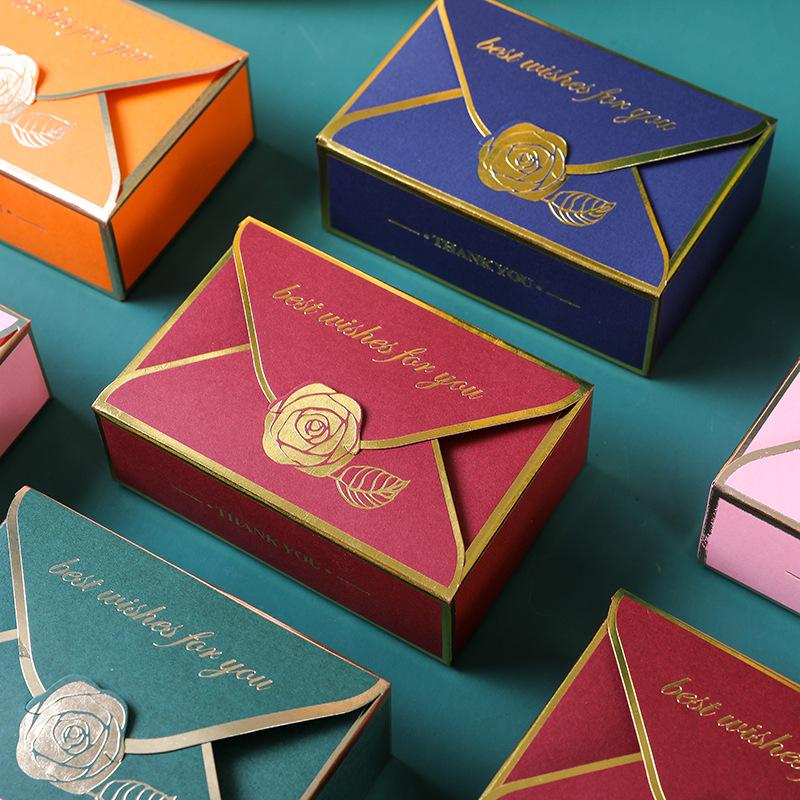 retro european-style candy box ferrero packing box gift box envelope paper box gilding candy box gift