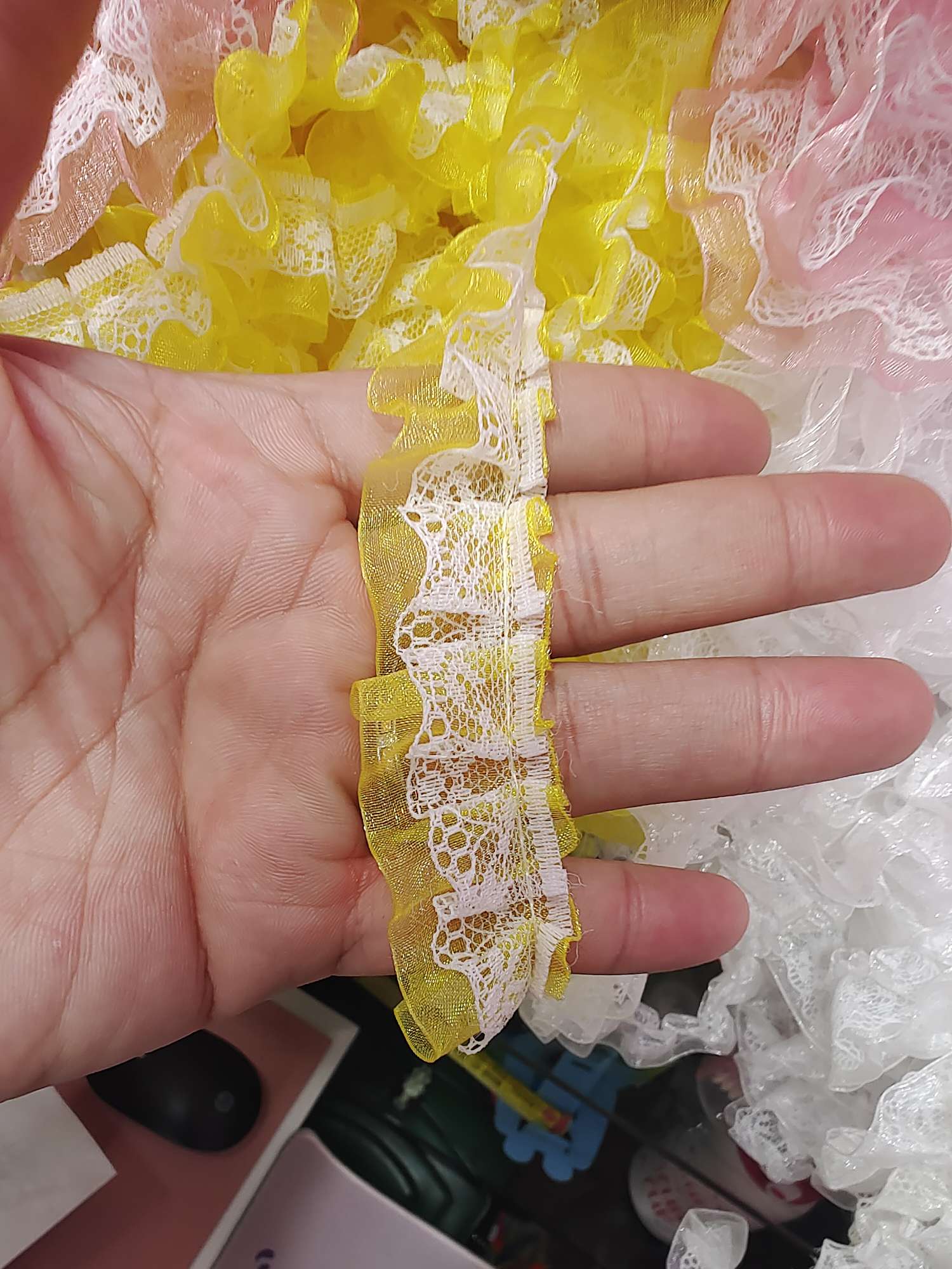 来料加工定制类 花加花行专业制作 蝴蝶结山药豆花类配件 假花仿diy材料 手工艺品配件详情图5