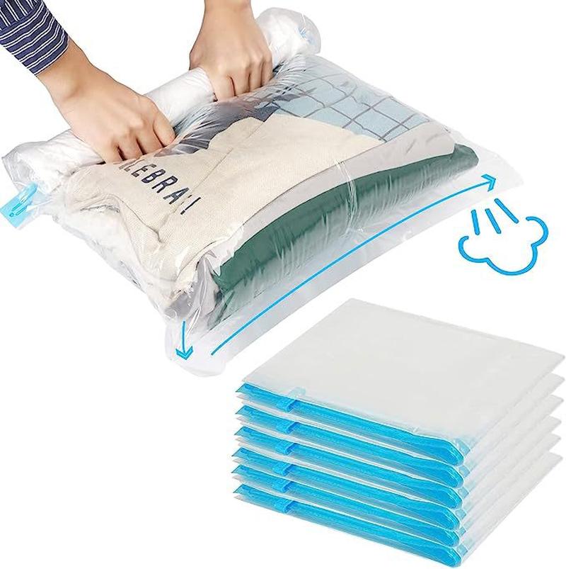 Hand Roll Air Valve-Free Clothes Vacuum Compression Bag Luggage Packing Household Vacuum Compression down Jacket Vacuum Bag