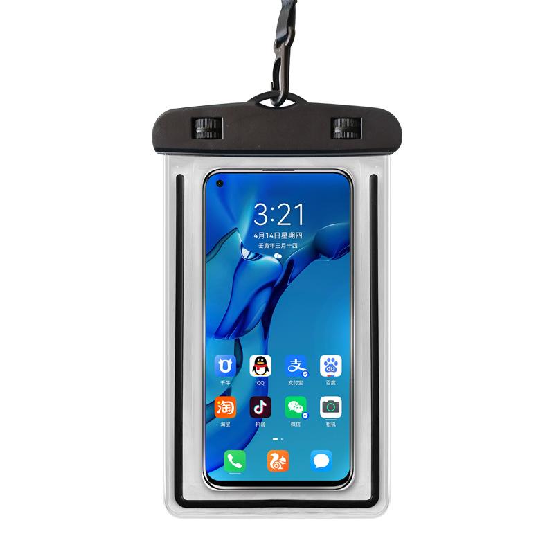 luminous mobile phone waterproof bag cover camping swimming beach diving paradise drifting wading swimming pool mobile phone protective cover