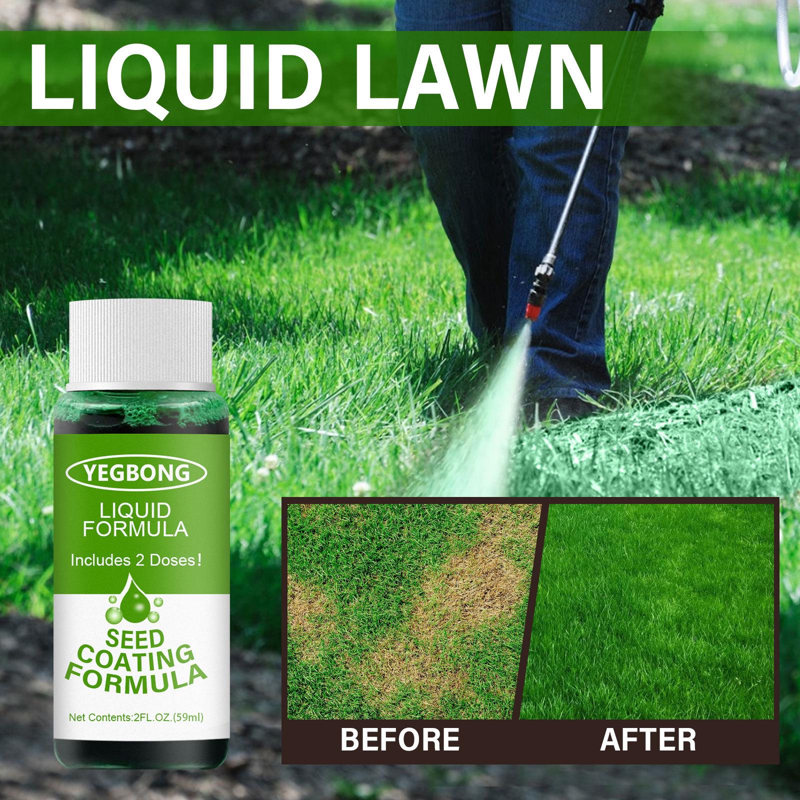 Yegbong Liquid Lawn Nutrient Solution Grass Planting Liquid Portable Grass Fusion Lawn Patch Seeding Liquid