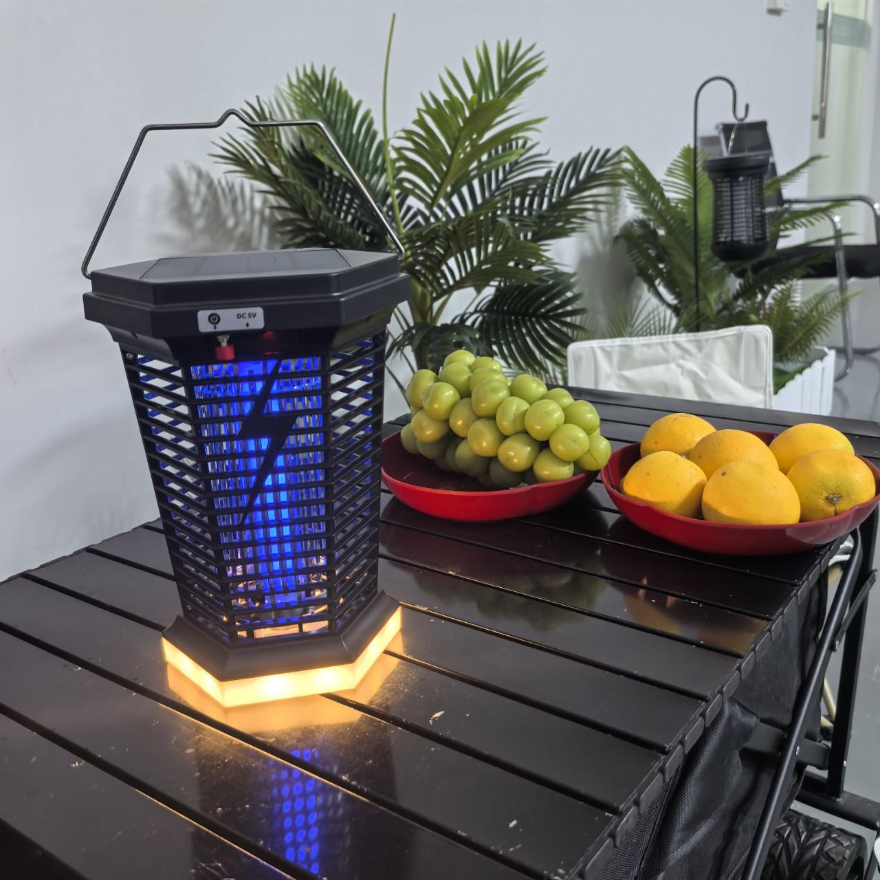 lingtuo new solar mosquito lamp + camping lantern + lawn lamp three-in-one usb charging mosquito killer mosquito trap lamp