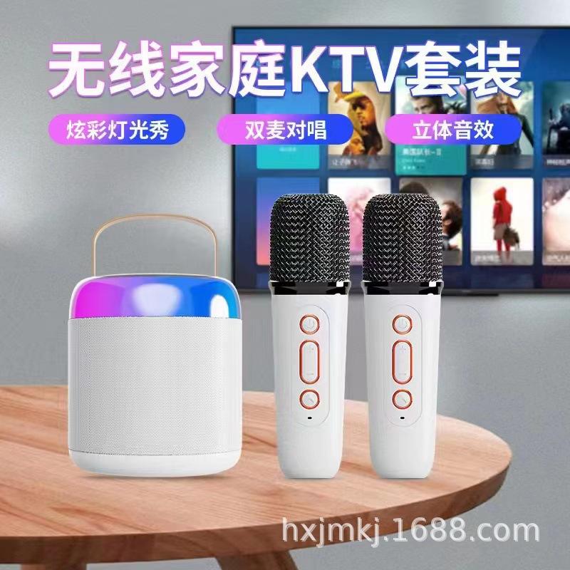 Portable Bluetooth Speaker Home Wireless Karaoke Speaker with Microphone Microphone Outdoor Singing Small Family KTV