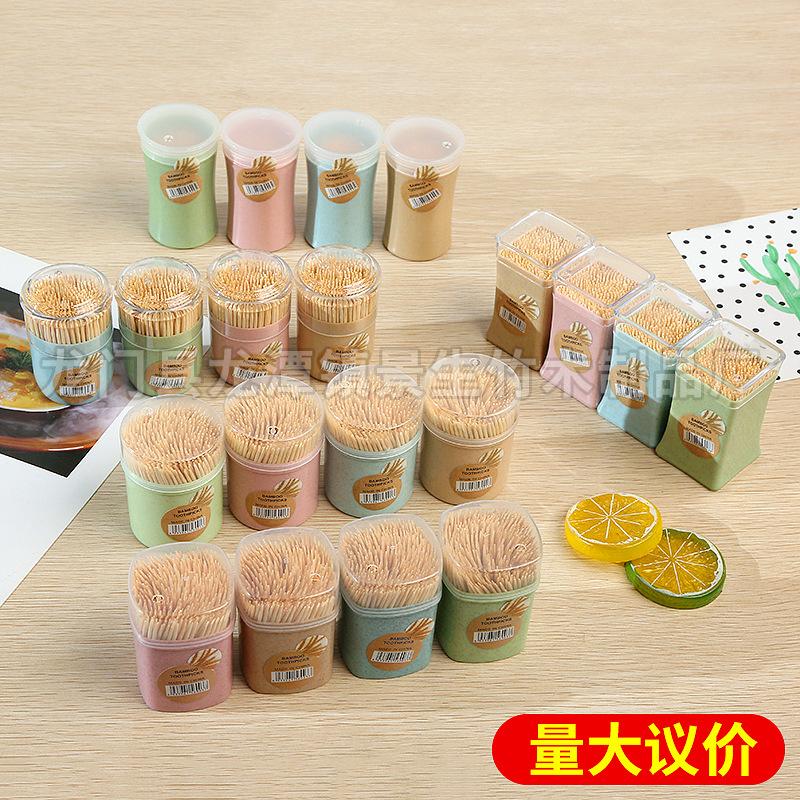 yiwu delivery card affordable bottled bamboo toothpick restaurant toothpick household hotel portable bottled gourd bottle toothpick