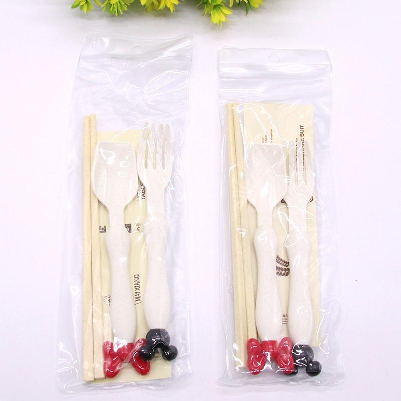 Daily Tableware Maixiang Spoon Fork Chopsticks Set Children's Cartoon Tableware Set Yiwu 2 Yuan Store Department Store Wholesale full figure