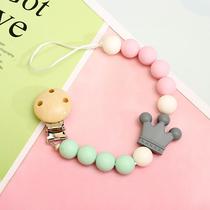Fork Baby Teether Drop-Preventing Chain Baby Toys Pacifier Lanyard Soft Silicone Biteable Factory Wholesale