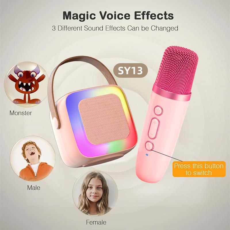 sy13 bluetooth speaker gadget for singing songs small audio home ktv wireless microphone mouthpiece portable portable speaker Application Scenario