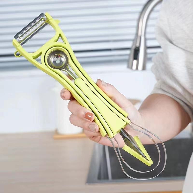 xingchen stainless steel tableware kitchen gadget carving knife stainless steel multi-purpose fruit ball scoop portable digging chopsticks Application Scenario