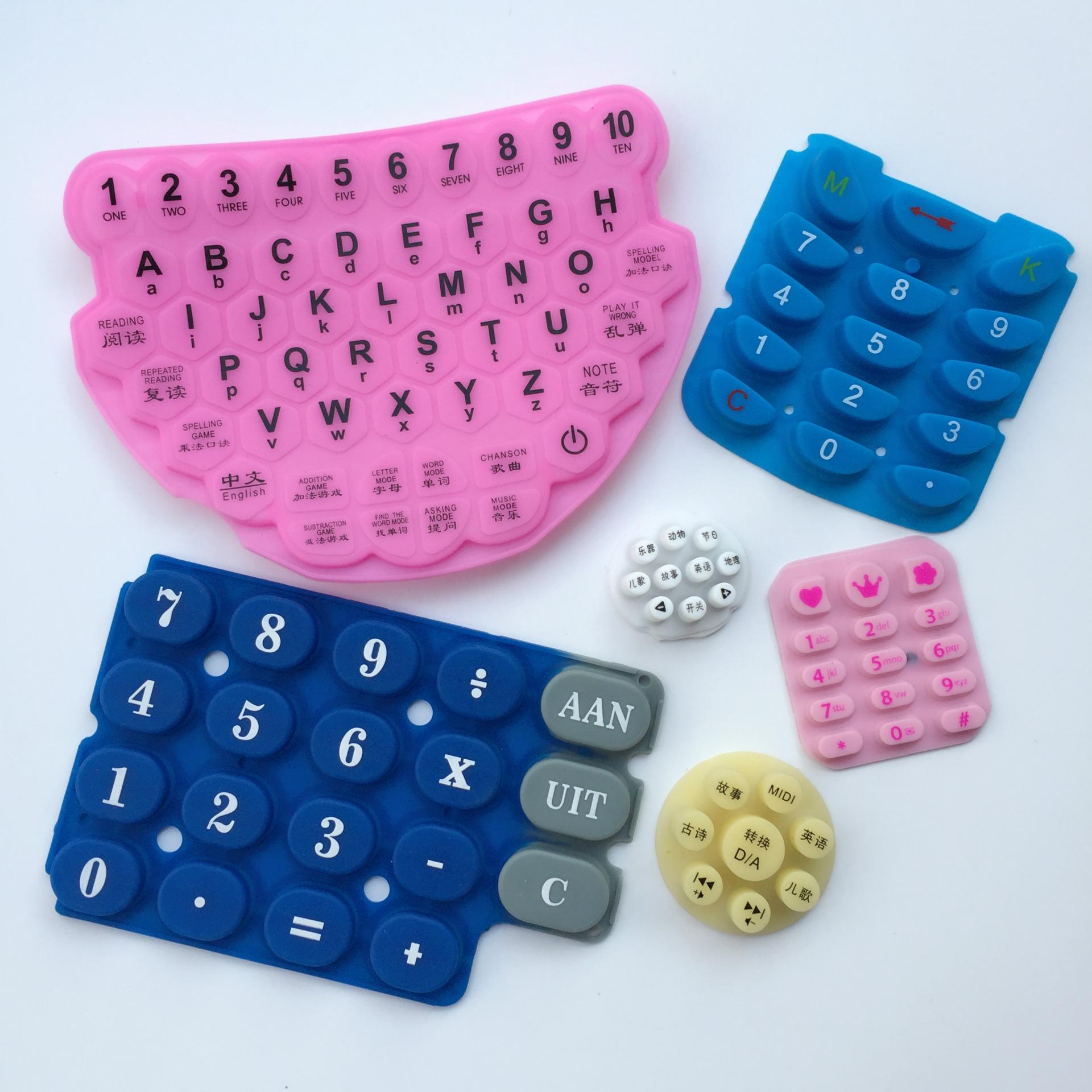 factory direct supply silicone button computer story machine conductive adhesive button electronic rubber conductive button spot