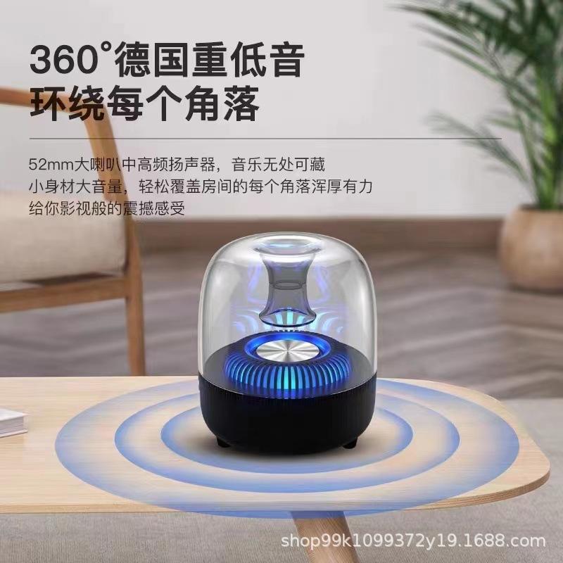 2024 Amazon Private Model Bluetooth Speaker Colorful Manha Acrylic Colorful Breathing Light Transparent Gss Speaker full figure