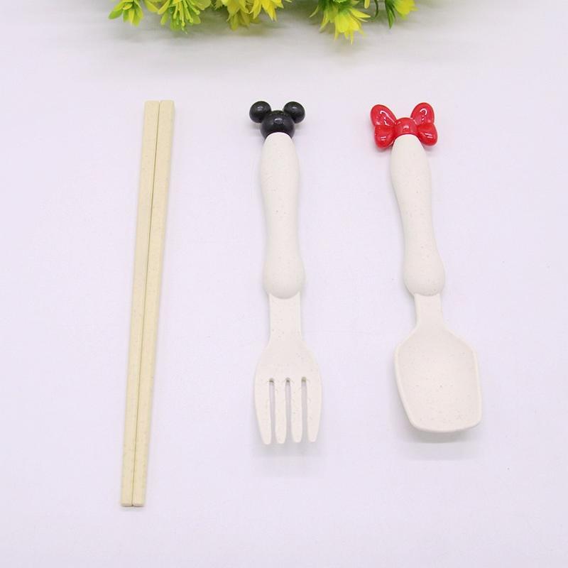 Daily Tableware Maixiang Spoon Fork Chopsticks Set Children's Cartoon Tableware Set Yiwu 2 Yuan Store Department Store Wholesale Specification drawing