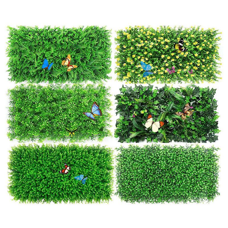 artificial flower artificial plant  Lawn Green Plant Wall Plastic Turf Decoration Green Lawn Floral Background Plant Wall Artificial Fake Lawn