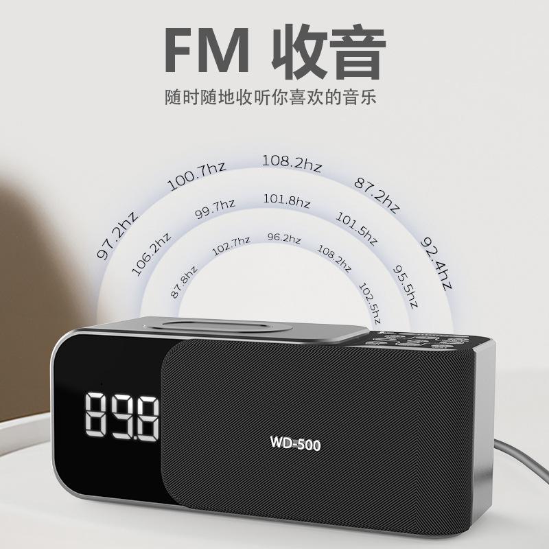 private model cross-border retro bluetooth speaker with radio wireless charger bluetooth speaker tf card clock outdoor sound box Application Scenario
