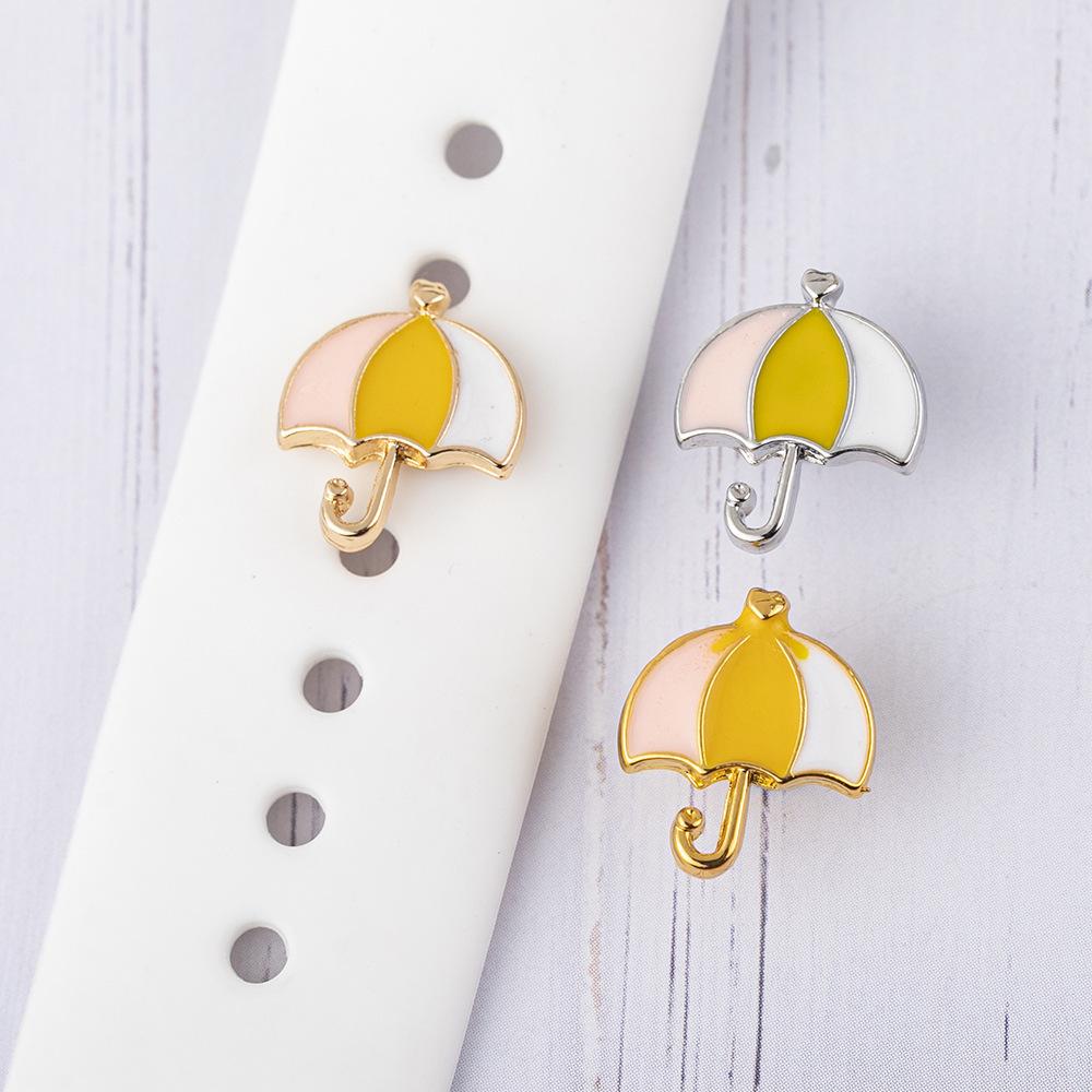 cross-border temu smart watch accessories for iwatch silicone watch strap decorative buckle alloy drip umbrella details Picture