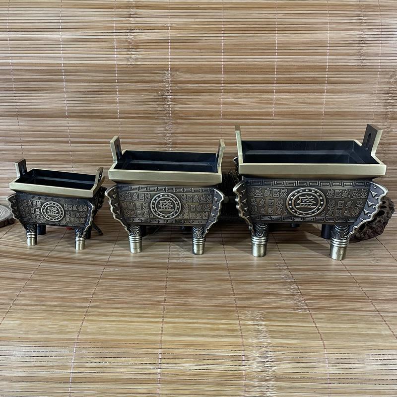 bronze tripod art brass bronze ware home office opening gift brass quadripod incense burner crafts ornaments