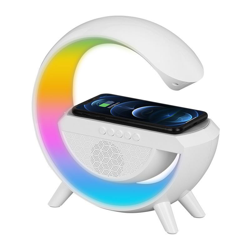 Smart Ambience Light Bluetooth Speaker Wireless Charger Bedside Ambience Light Sunrise Wake-up Light Pickup Light Wholesale Item Picture